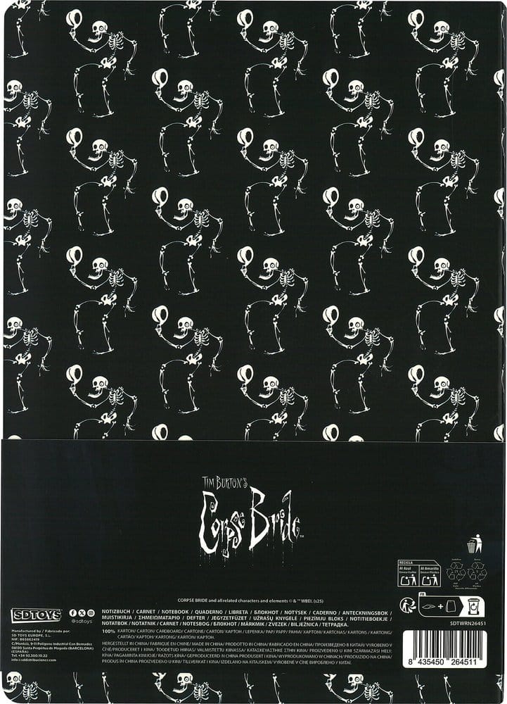 Corpse Bride Softcover Notizbuch Skelett ver. A 21 cm Image 4