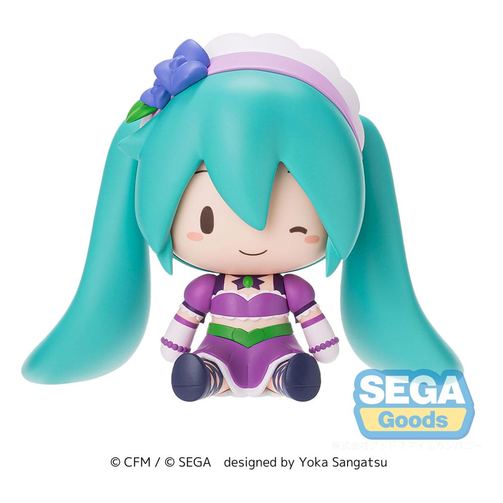 Character Vocal Series 01: Hatsune Miku Fuwa Petit Chibi Figur Hatsune Miku x Love and Berry Dress Up and Dance! Sparkly Purple 8 cm Image 1