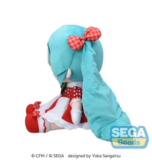 Character Vocal Series 01: Hatsune Miku Fuwa Petit Plüschfigur Hatsune Miku x Love and Berry Dress Up and Dance! Lovely Strawberry 40 cm Image 2