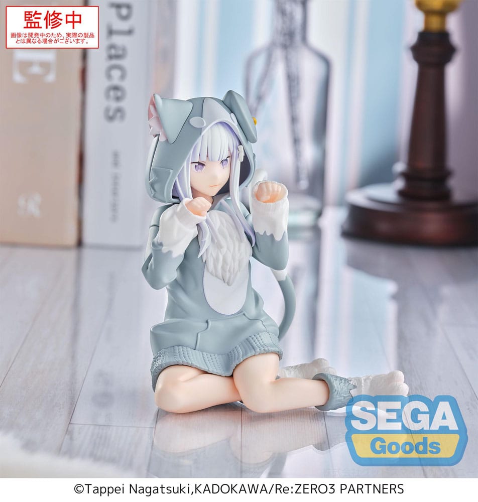 Re:Zero Starting Life in Another World Yumemirize PVC Statue Emilia Mofumofu Pack 11 cm Image 3