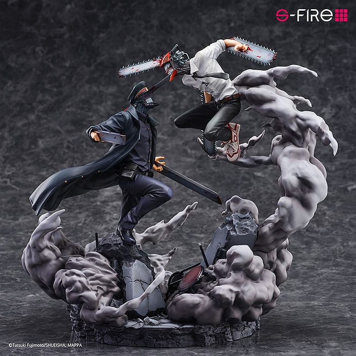 Chainsaw Man Statue Super Situation Figure Chainsaw Man vs. Samurai Sword 26 cm Image 2