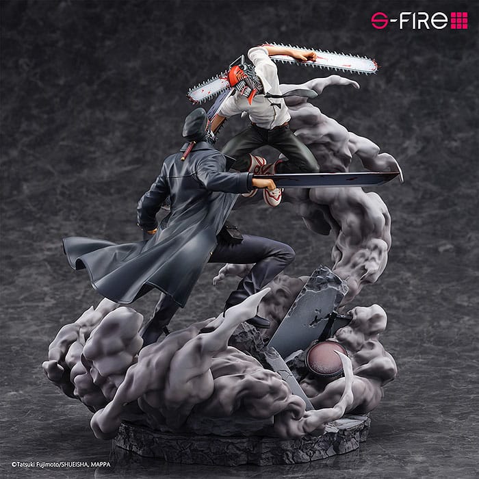 Chainsaw Man Statue Super Situation Figure Chainsaw Man vs. Samurai Sword 26 cm Image 3