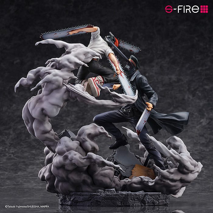 Chainsaw Man Statue Super Situation Figure Chainsaw Man vs. Samurai Sword 26 cm Image 4