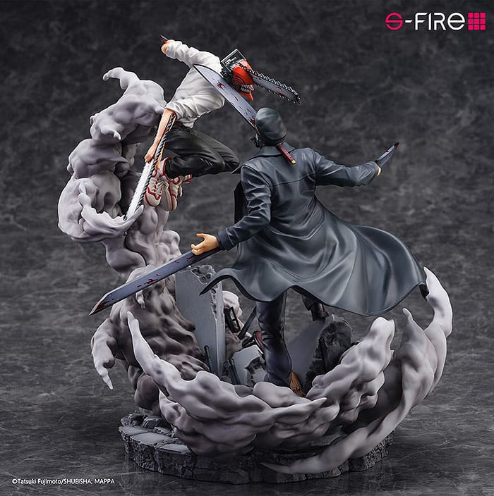 Chainsaw Man Statue Super Situation Figure Chainsaw Man vs. Samurai Sword 26 cm Image 5