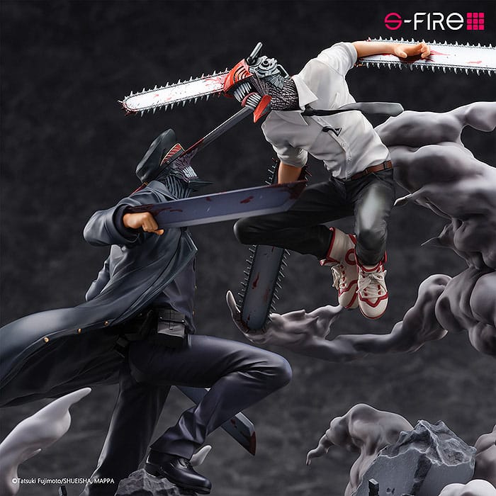 Chainsaw Man Statue Super Situation Figure Chainsaw Man vs. Samurai Sword 26 cm Image 7