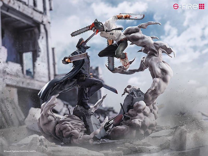Chainsaw Man Statue Super Situation Figure Chainsaw Man vs. Samurai Sword 26 cm Image 10