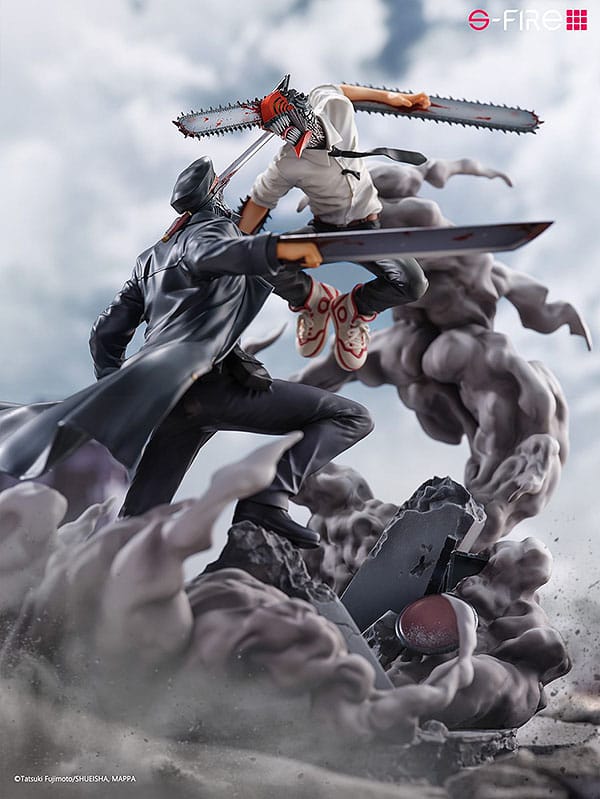 Chainsaw Man Statue Super Situation Figure Chainsaw Man vs. Samurai Sword 26 cm Image 11