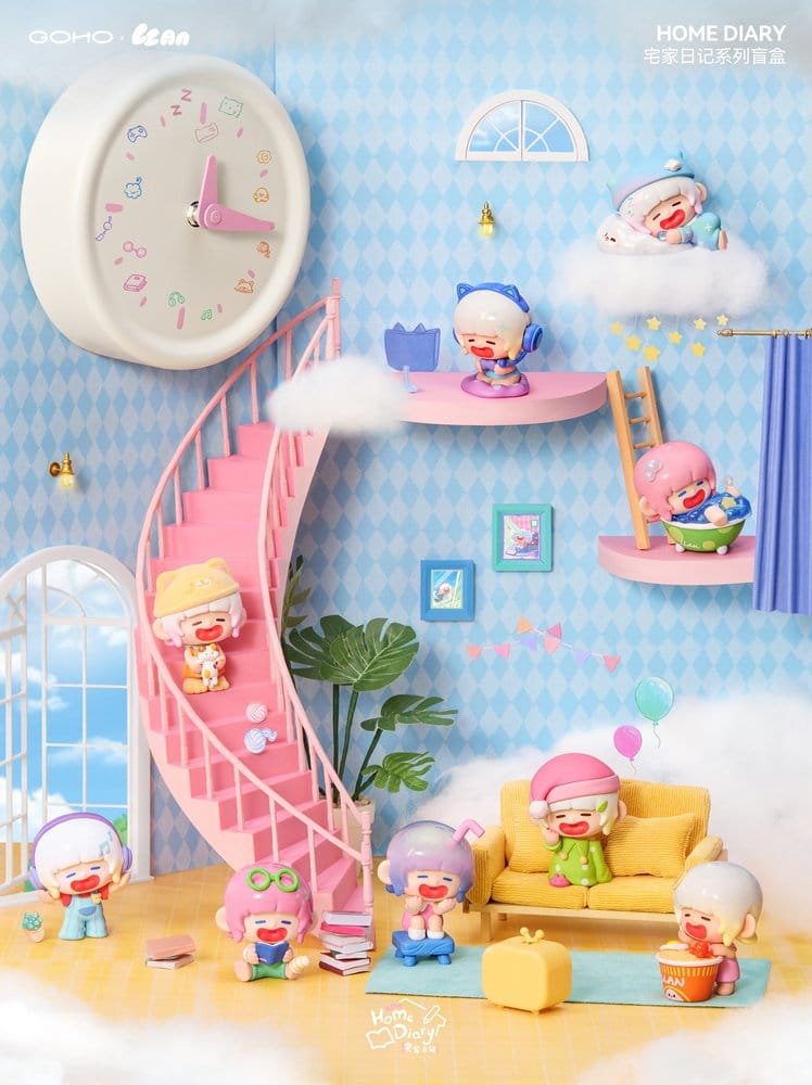 Original Character Sammelfiguren Blind Box 8er-Set Lazy Home Diary 9 cm Image 2