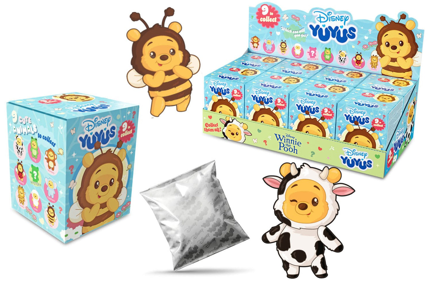 Disney YuYus Schlüsselanhänger Winnie Puuh 12 cm Blindbox Display (8) Image 1