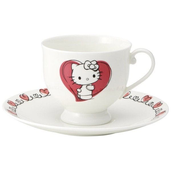 Sanrio Bone China Tasse und Teller Set Hello Kitty Image