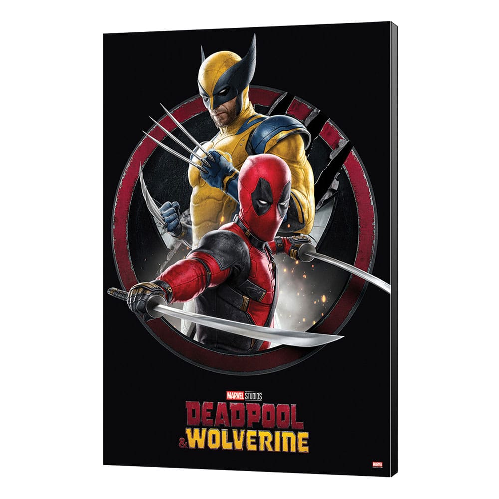 Marvel Holzdruck Deadpool & Wolverine 01 Action 35 x 50 cm Image