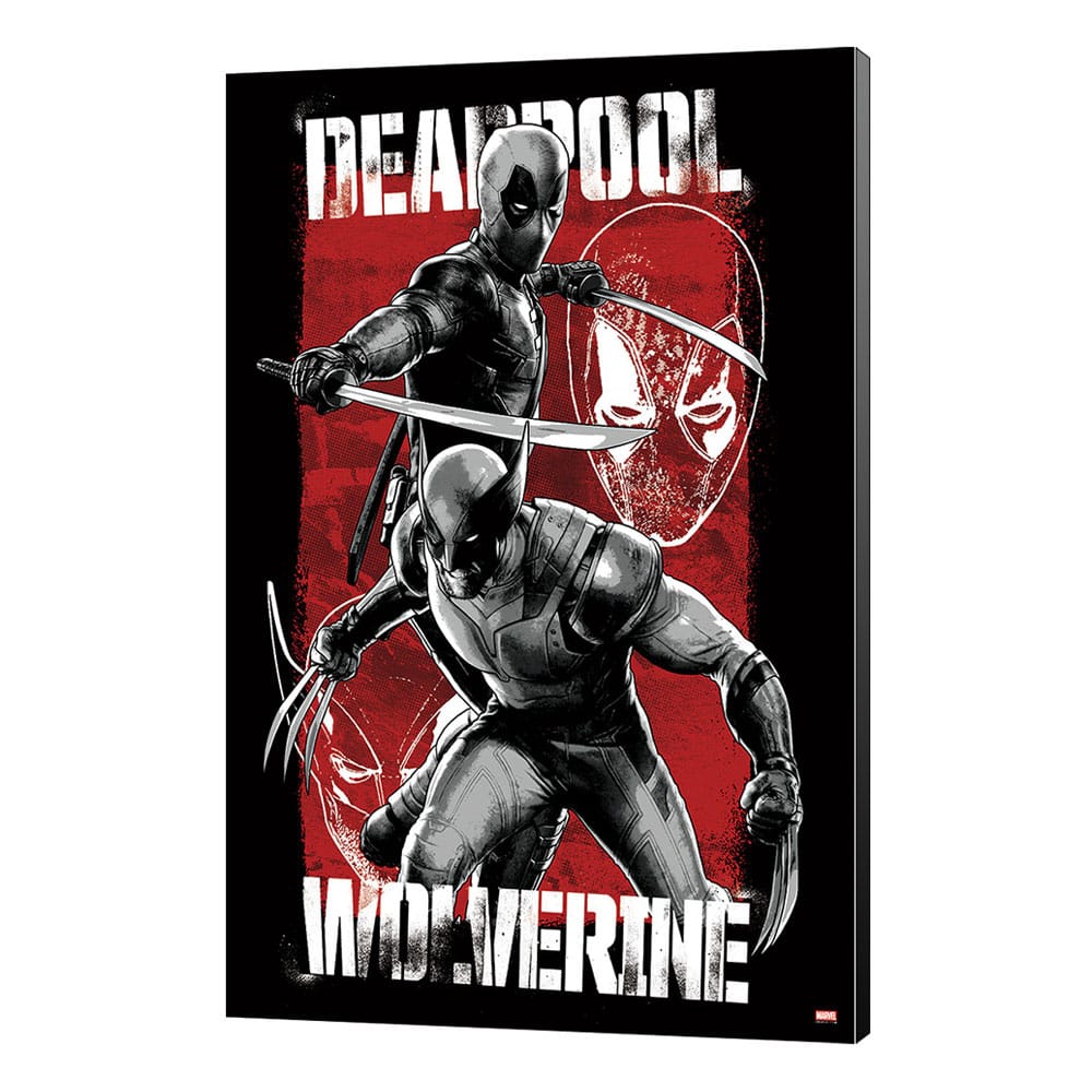 Marvel Holzdruck Deadpool & Wolverine 03 Maximum Effort 35 x 50 cm Image