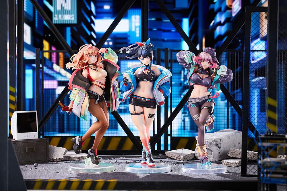 Gridman Universe PVC Statuen 3er-Pack 1/7 Rikka Takarada, Akane Shinjo, Yume Minami: Dreamy Divas Ver. Image 3