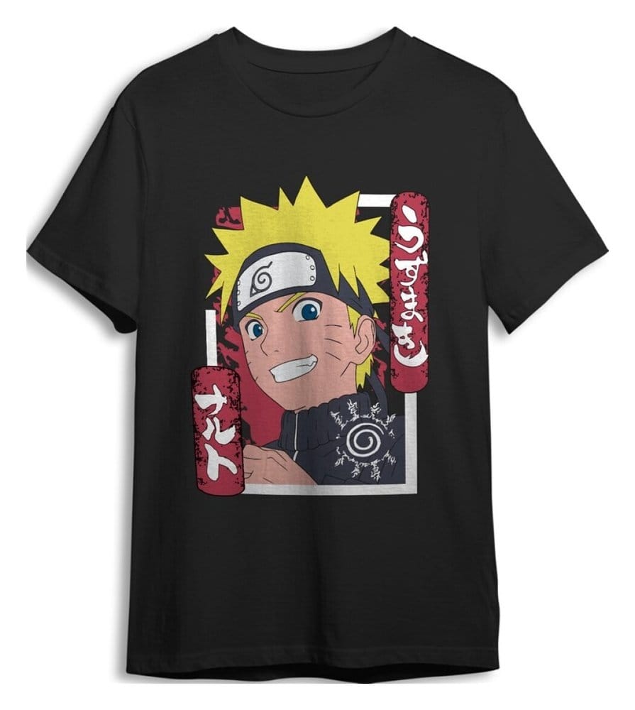 Naruto Shippuden T-Shirt Smile Black Größe M Image