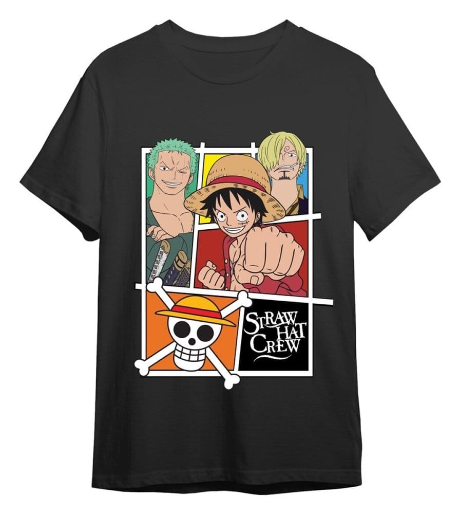 One Piece T-Shirt Straw Hat Crew Grau Größe XL Image