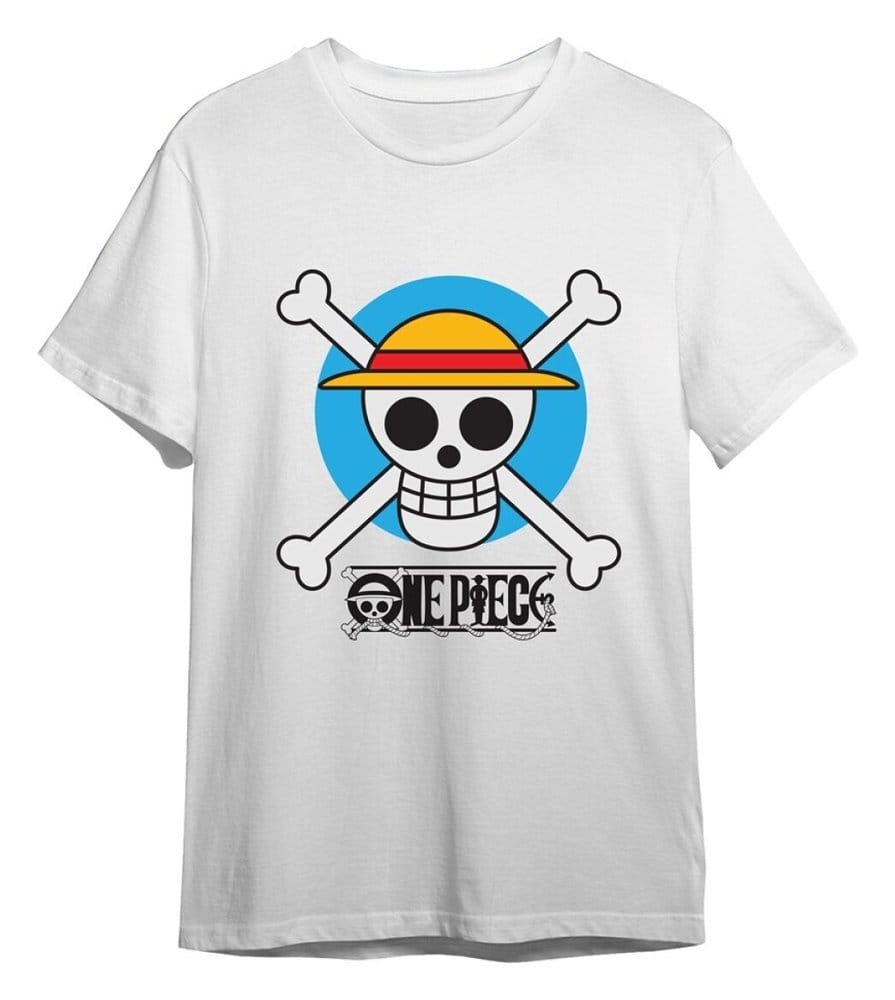 One Piece T-Shirt Circle Skull Weiß Größe L Image