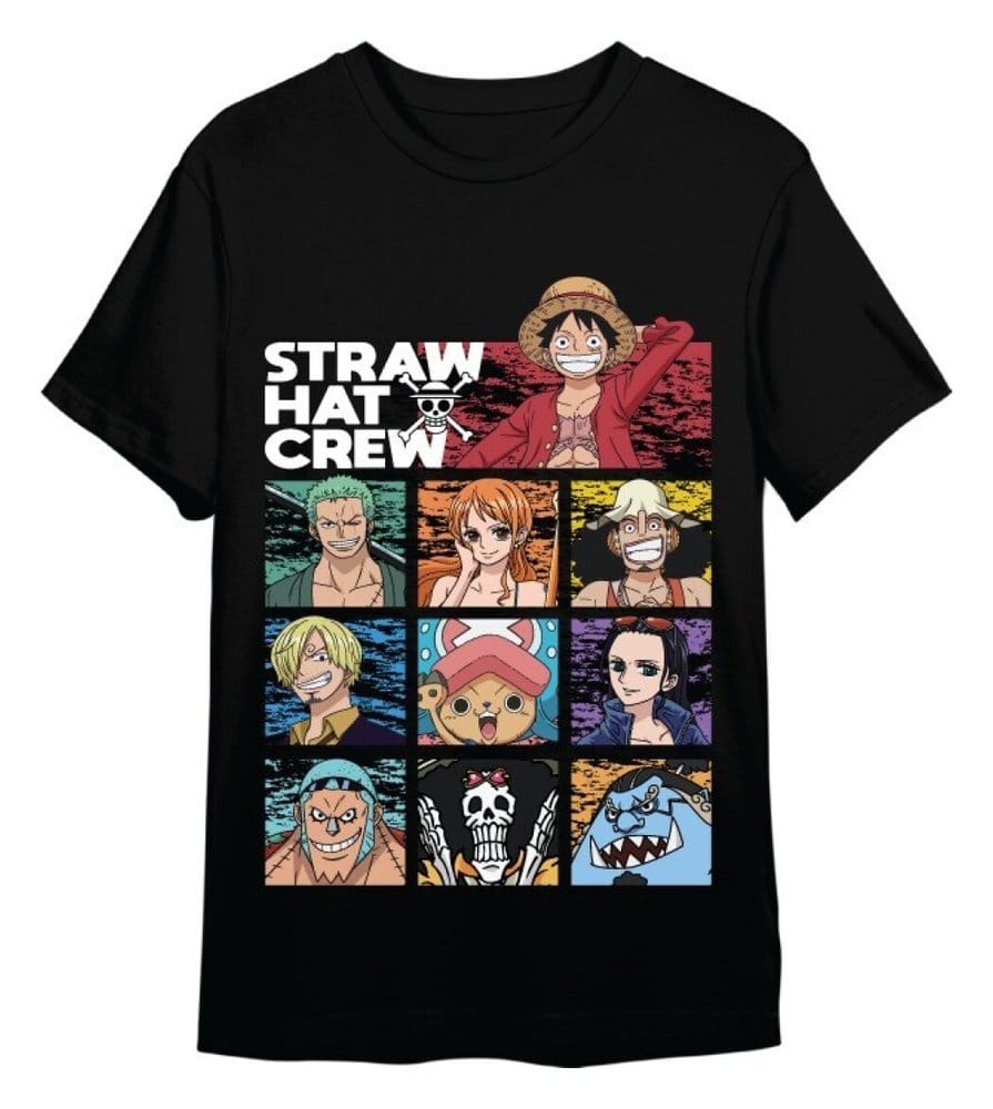 One Piece T-Shirt Straw Hat Crew Schwarz Größe S Image