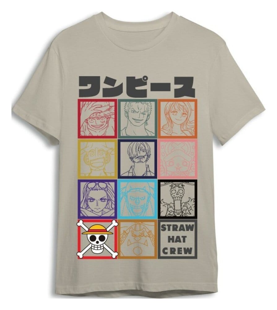 One Piece T-Shirt Straw Hat Crew Sand Größe S Image