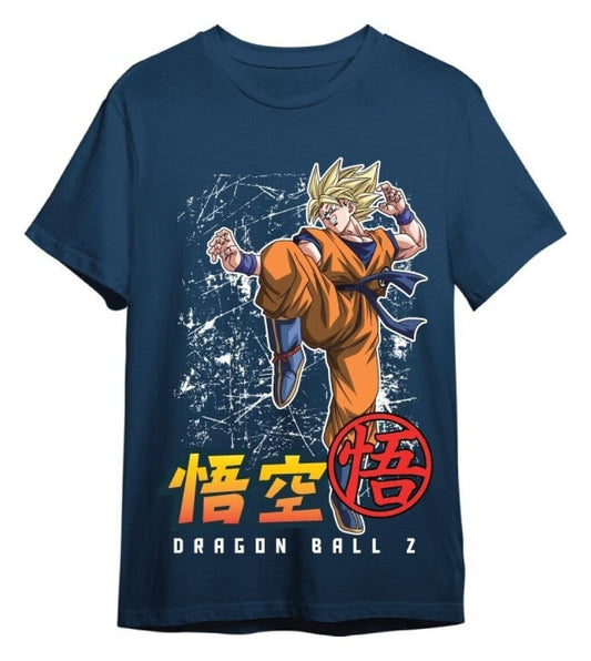 Dragon Ball Z T-Shirt Goku Super Saiyan Jeansblau Größe M Image