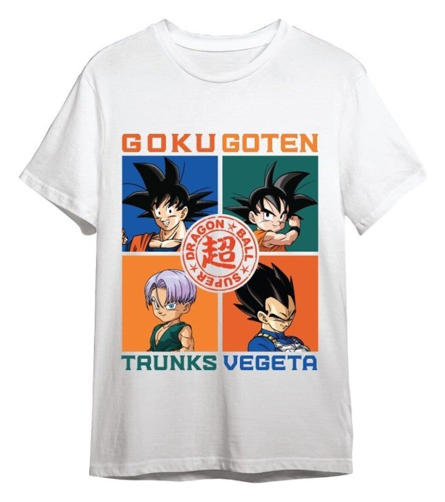 Dragon Ball Super T-Shirt Goku, Goten, Trunks, Vegeta Weiß Größe L Image
