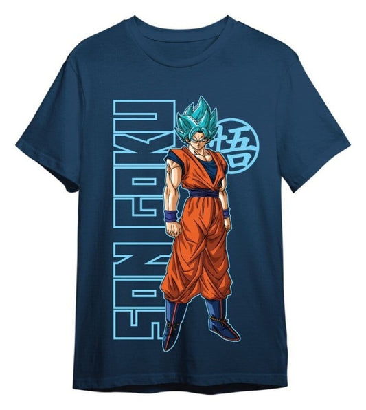 Dragon Ball Super T-Shirt Goku Super Saiyan Blue Jeansblau Größe XXL Image
