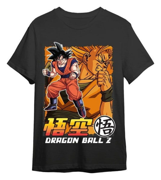 Dragon Ball Z T-Shirt Goku & Super Saiyan Schwarz Größe M Image