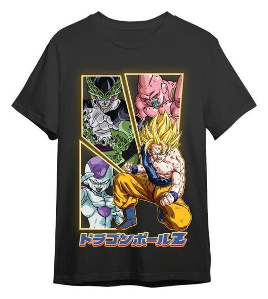 Dragon Ball Z T-Shirt Villains & Goku Schwarz Größe M Image