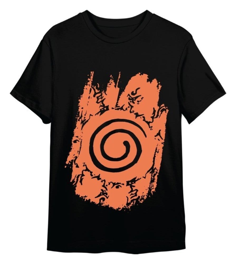 Naruto Shippuden T-Shirt Retro Logo Schwarz Größe S Image