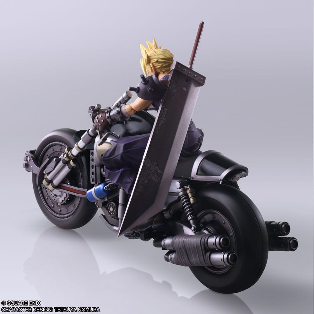 Final Fantasy VII Bring Arts Actionfigur und Fahrzeug Cloud Strife & Hardy-Daytona 15 cm Image 3