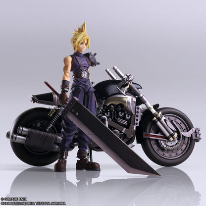 Final Fantasy VII Bring Arts Actionfigur und Fahrzeug Cloud Strife & Hardy-Daytona 15 cm Image 5