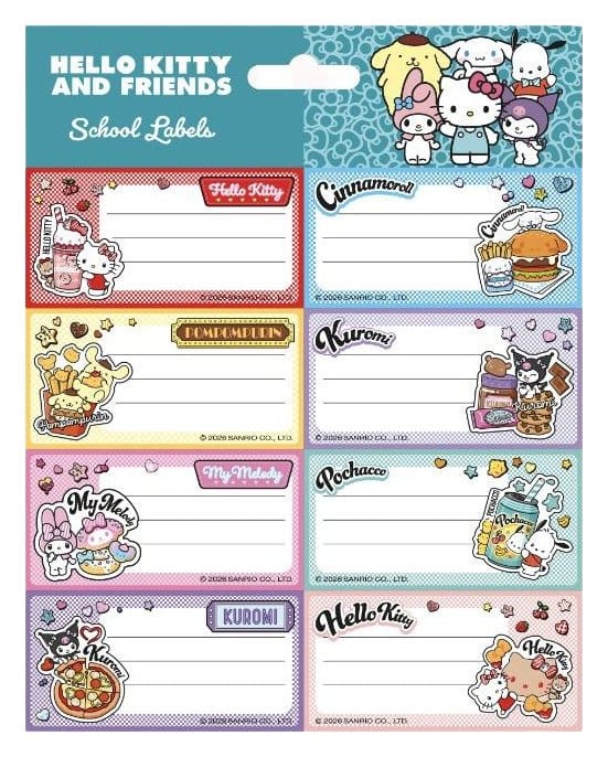 Hello Kitty and Friends Schuletiketten American Diner Version Image