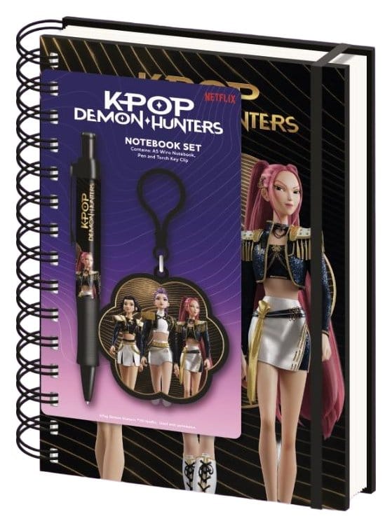 KPop Demon Hunters Notizbuch mit Stift & Anhänger Golden Display (10) Image