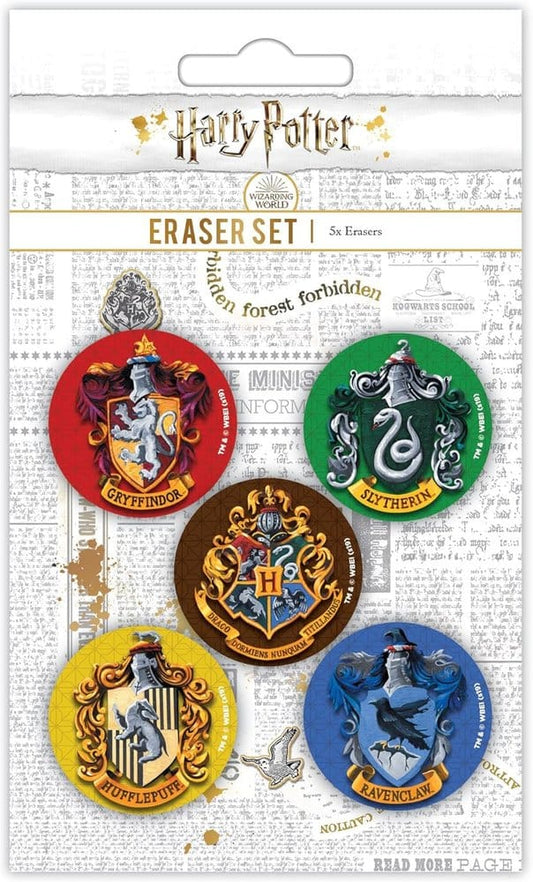 Harry Potter Radierer Set Hogwarts Wappen Image