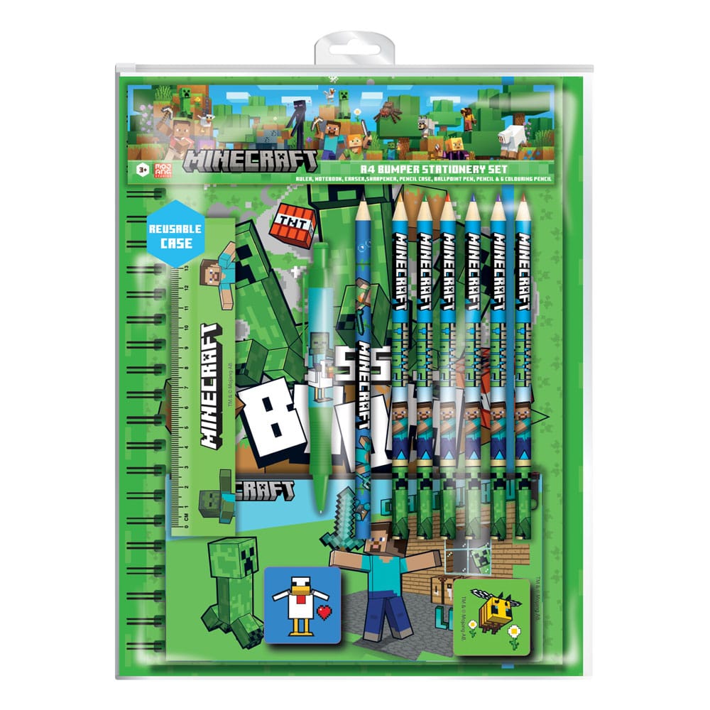 Minecraft Schreibset 12-teilig A4 Bumper Image