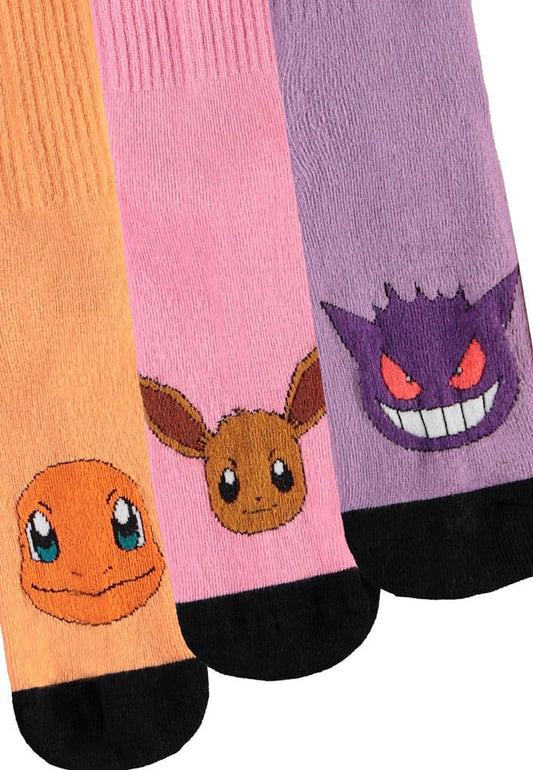 Pokemon Socken 3er-Pack Heads Colormix 35-38 Image 1