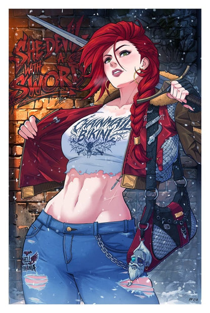 Dynamite Entertainment Kunstdruck Red Sonja 61 x 41 cm - ungerahmt Image 1