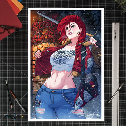 Dynamite Entertainment Kunstdruck Red Sonja 61 x 41 cm - ungerahmt Image 2