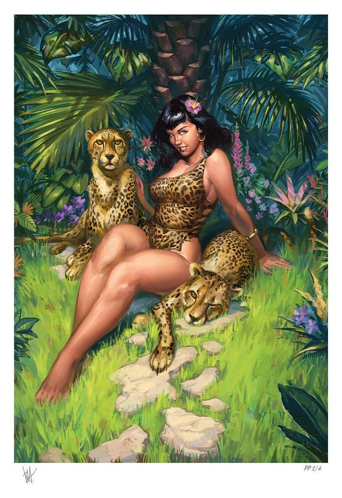 Bettie Page Kunstdruck Jungle Bettie 46 x 61 cm - ungerahmt Image 1