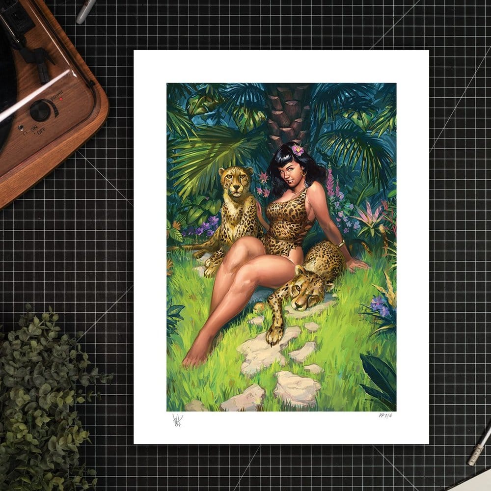 Bettie Page Kunstdruck Jungle Bettie 46 x 61 cm - ungerahmt Image 2