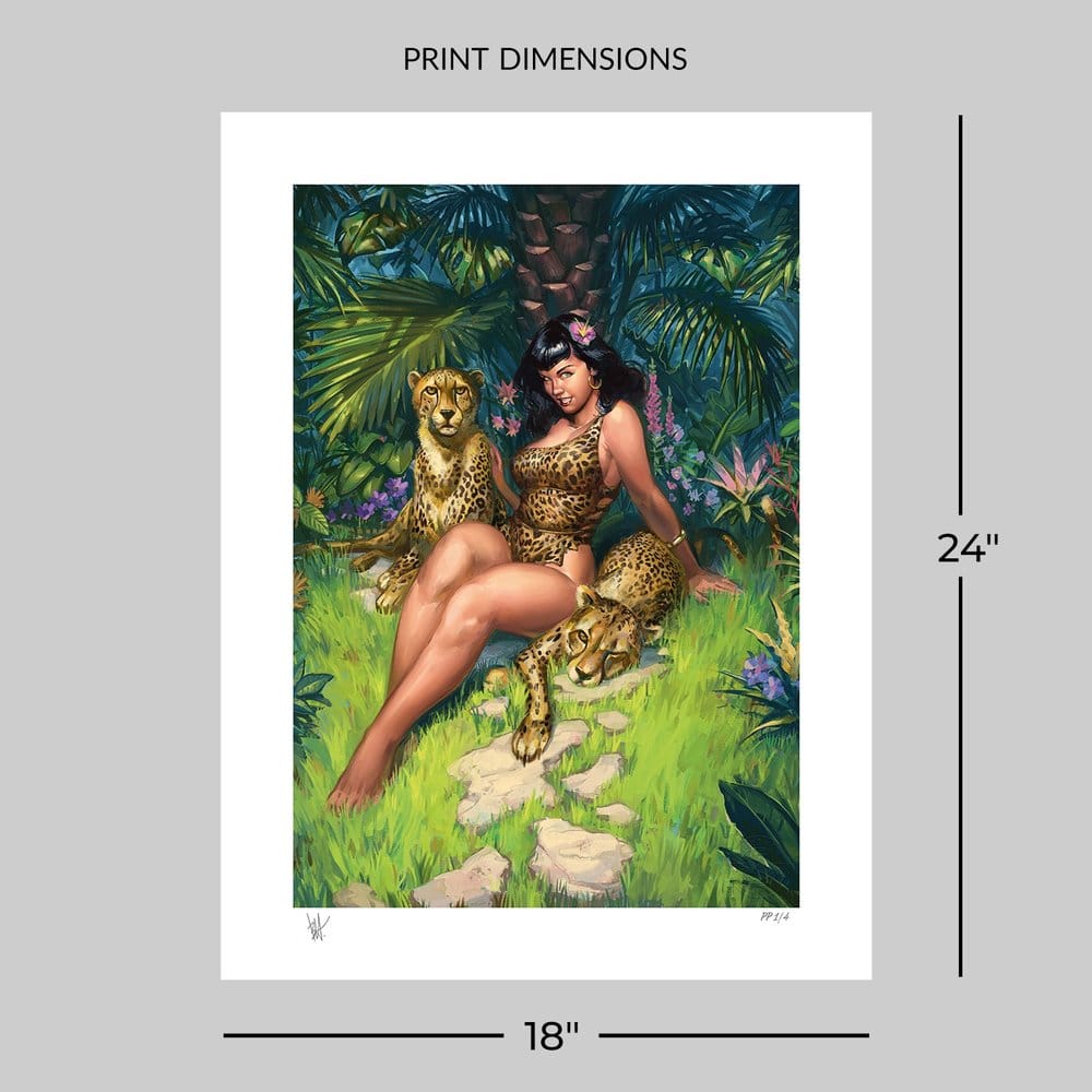 Bettie Page Kunstdruck Jungle Bettie 46 x 61 cm - ungerahmt Image 7