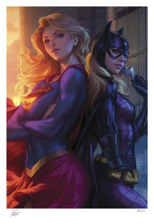 DC Comics Kunstdruck Supergirl & Batgirl 61 x 46 cm - ungerahmt Image 1