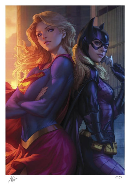 DC Comics Kunstdruck Supergirl & Batgirl 61 x 46 cm - ungerahmt Image 1