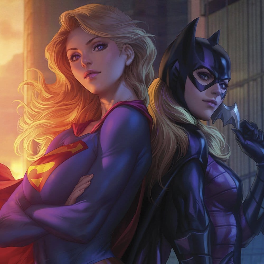 DC Comics Kunstdruck Supergirl & Batgirl 61 x 46 cm - ungerahmt Image 2