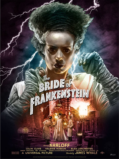 Frankensteins Braut Kunstdruck Bride of Frankenstein (Color Variant) by Ruiz Burgos 61 x 46 cm - ungerahmt Image 1