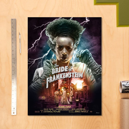 Frankensteins Braut Kunstdruck Bride of Frankenstein (Color Variant) by Ruiz Burgos 61 x 46 cm - ungerahmt Image 2