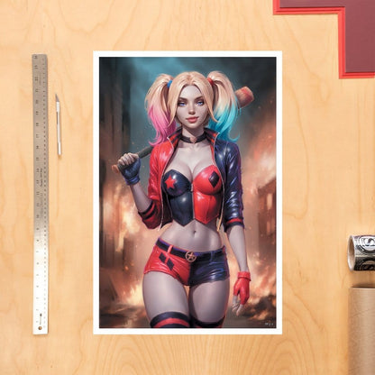 DC Comics Kunstdruck Harley Quinn 41 x 61 cm - ungerahmt Image 2