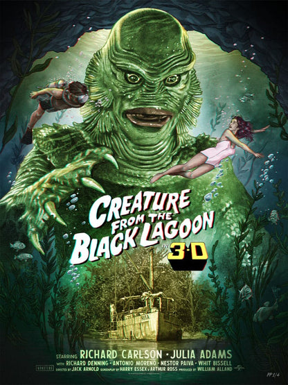 Der Schrecken vom Amazonas Kunstdruck Creature from the Black Lagoon (3D Variant) by Ruiz Burgos 61 x 46 cm - ungerahmt Image 1