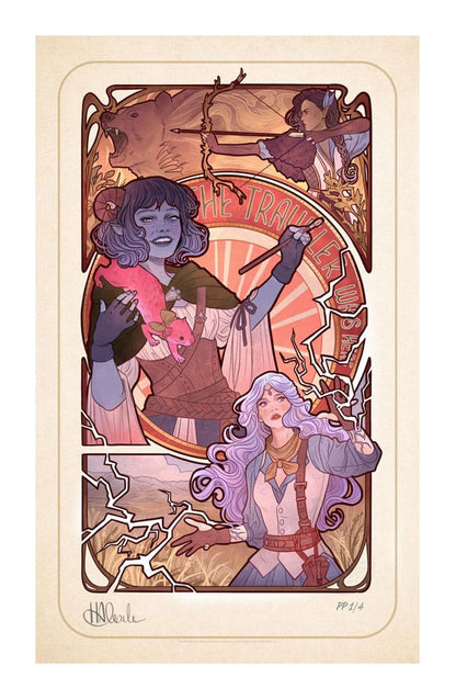 Critical Role Kunstdruck Laura Bailey: 10th Anniversary Art Nouveau Illustrations 46 x 28 cm - ungerahmt Image 1