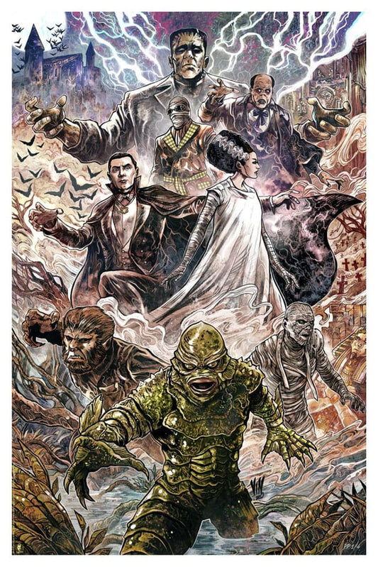 Universal Monsters Kunstdruck Universal Monsters by Vincenzo Riccardi 61 x 41 cm - ungerahmt Image 1