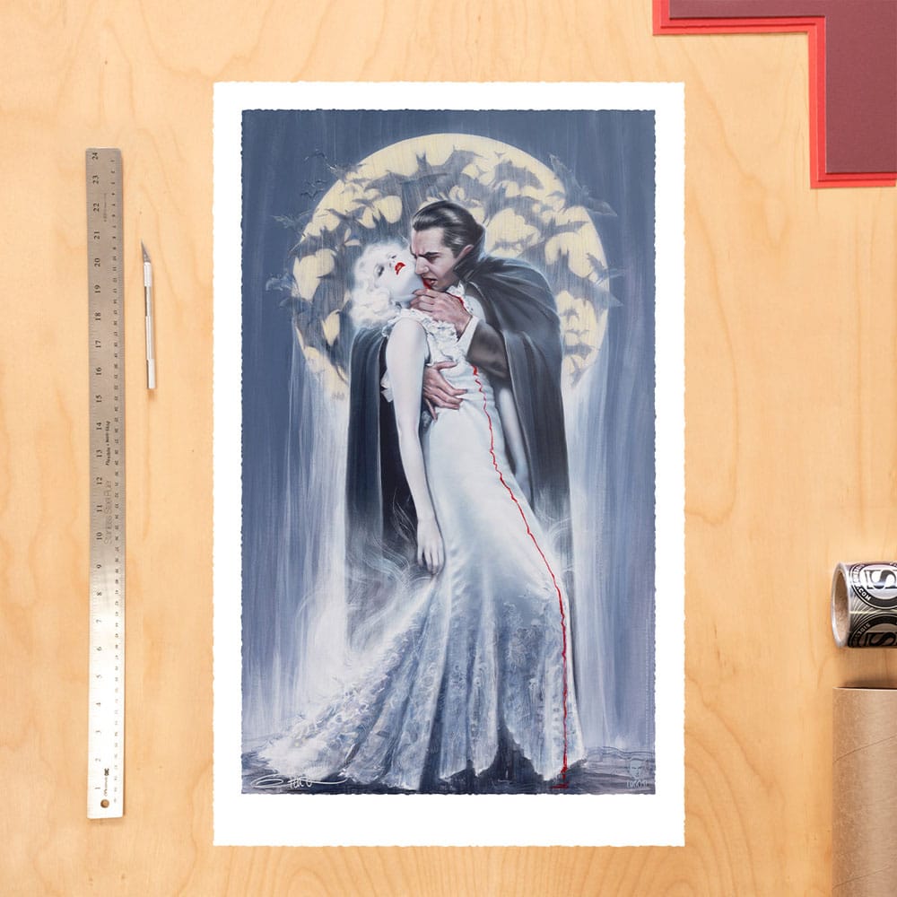 Dracula Kunstdruck The Kiss by Olivia De Berardinis 70 x 43 cm - ungerahmt Image 2